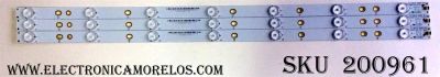 KIT DE LED`S PARA TV  (3 PIEZAS) / TOSHIBA GJ-2K15 D2P5-315 D307-V3.1 / 11800827-A0 / PANEL C320LD-GH61 REV:01 / MODELO 32L221U
