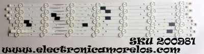 KIT DE LED PARA TV VIZIO (10 PIEZAS) / NUMERO DE PARTE IC-B-VZAA65D761A / IC-B-VZAA65D761B / IC-B-VZAA65D761A / IC-B-VZAA65D761B / 098101003180 / 098101003181 / PANEL LSC650FN04-G01 / MODELOS E65-E0 LAUSVKAS / D65-E0 LAUAWDAT