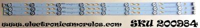 KIT DE LED`S PARA TV (3 PIEZAS)  / TCL OEM40LB04_LED3030 / ZM-GS-V1-02 4C-LB400T-ZM3 64P K0073 03517 04202 / ZM-GS-09 / 4C-LB400T-ZM3 / 61G K0072 / MODELO 40FS3800 / PANEL LVF400SS0T E6	