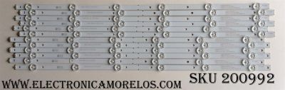 KIT DE LED'S PARA TV TOSHIBA (12 PIEZAS) / NUMERO DE PARTE DLED5572-2835-6 / K550WDR / SVK550AJ3_REV02_6LED_B_150617 / 7838-581012-07207223 / PANEL K550WDR-HE350 / MODELO 55L310U