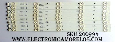 KIT DE LED´S PARA TV (8 PIEZAS) / INSIGNIA 4C-LB480T-HR1 / 48HR332M05A0 V2 / 48D1500 / 48HR332M05A0 / PANEL LSC480HN10-J01 / MODELO NS-48DR420NA16 Rev. A