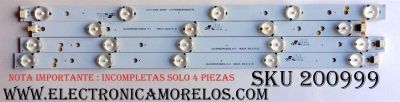 KIT DE LED "INCOMPLETOS PRECAUCION SOLO SON ("4 PZAS.) IMPORTANTE " / ELEMENT DLED40DX4X9002.A-2/DLED3940DX4X9002 A-1 / DLED40DX4X9002.A-2 / DLED3940DX4X9002 A-1 / MODELO ELEFT406 C1300 / PANEL K400D3HA3K	