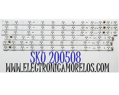 KIT DE LED'S PARA TV EMERSON ((6 PIEZAS)) / NUMERO DE PARTE UDULED0SM015 / UDULED0SM016 / UDULED0GS022 / UDULED0GS021 / UDULED0GS044 / UDULED0GS045 / 2012FUNAI50 / 50"NDF REV0.0 / V500HJ1-P01 / MODELOS LF501EM5F / LF501EM4 / 50ME313V/F7