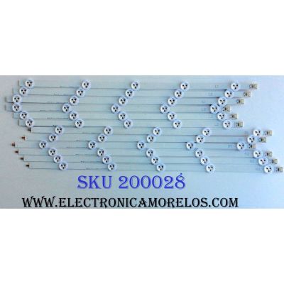 KIT DE LED´S PARA TV  TOSHIBA (12 PIEZAS) / NUMERO DE PARTE 6916L-1241A / 6916L-1272A / 6916L-1273A / 6916L-1276A / PANEL LC500DUE (SF)(R1) / MODELOS 50L4300UB / 50L1350UB