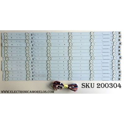 KIT DE LED`S PARA TV (14 PIEZAS) / ELEMENT 910-600-1008 / CRH-M603535120743UREV1.1C / CRH-M603535120743U REV1.1C / CRH-M603535120743U / E169373 / PANEL JE600D3HE67 / MODELOS ELEFW605 / ELEFW606 / LC-60LE644U
