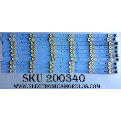 KIT DE LED'S PARA TV ELEMENT (10 PIEZAS) NUMERO DE PARTE CRH-M5035351012T410-REV1.0 / HP9L07A7U21140414EB8 / PANEL T500HVN07.3 / MODELOS ELEFW503 / ELEFT506