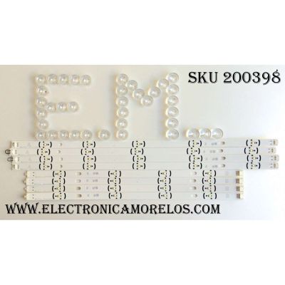 KIT DE LED´S PARA TV (8 PIEZAS) CON ALGUNOS DIFUSORES DESPEGADOS  / LG 6916L-1948A / DRT 3.047"_A TYPE REV 02_140218 / 501RMQK09068 / PANEL LC470DUE(FG)(A4) / MODELO 47LB5900-UV.