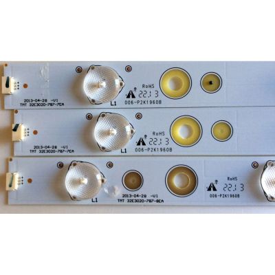 KIT DE LED PARA TV (3 PIEZAS) / TCL 4C-LB32L8-YH1 / 006-P2K1960B / 32E3020-787-8EA / MODELO LE32HDF3010TAAA / PANEL LVW320NDCL - Imagen 2