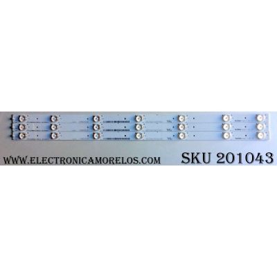 KIT DE LED´S PARA TV (3 PIEZAS) / HISENSE 1136775 / 129MA04 1R-B1 / Hisense_32_HD315DH-B51_3x7_3030C_7S1P REEV:V1 / MODELO 32H4CM 	