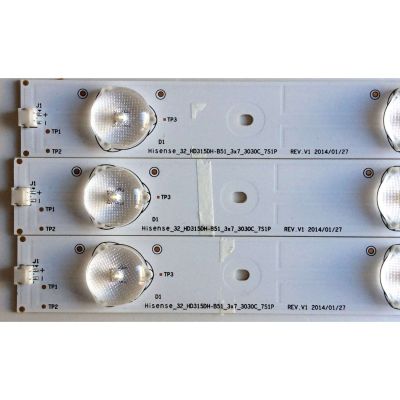KIT DE LED´S PARA TV (3 PIEZAS) / HISENSE 1136775 / 129MA04 1R-B1 / Hisense_32_HD315DH-B51_3x7_3030C_7S1P REEV:V1 / MODELO 32H4CM 	 - Imagen 4