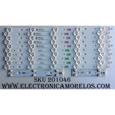 KIT DE LED´S PARA TV (10 PIEZAS) / 2013SONY40B / 2013SONY40A  / 3228 05 REV:1.0 / P119 E 033465 A4E 033 / P119 E 032626 A4F 033 / 1-889-701-12 / 1-889-702-12 (173476712) / PANEL LSY400HN01-B01 / MODELO KDL-40W600B	