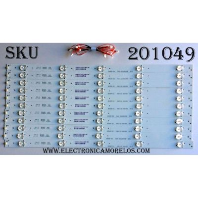 KIT DE LED´S PARA TV (11 PIEZAS) / HISENSE HD500DF-B53 / RSAG7.820.6660/ROH VER:B / ZDB-190817-B2-A-T101MA42R / CQC13134095636 / PANEL´S HD500DF-B54(020)\B1\T1\S25\GM\ROH / HD500DF-B54(020)\B1\T1\S35\GM\ROH 211743 / MODELO 50H5C / 50H4C