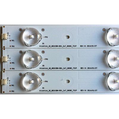 KIT DE LED´S PARA TV (3 PIEZAS) / HISENSE 1136775 / 129MA041R-B1 / Hisense_32_HD315DH-B51_3x7_3030C_7S1P / HE32TKAxJ7638 / PANEL HD315DH-B12(010)\XP\S2\GM\ROH / MODELO 32H4C / 32H58B2 - Imagen 3