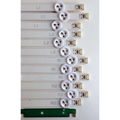 KIT DE LED´S PARA TV (12 PIEZAS) / VIZIO 6916L-1273A/1276A/1272A/1241A / 6916L-1273A /  6916L-1276A / 50" ROW2.1 REV0.4 1 L2-TYPE 6916L-1272A / 55V0 94V-0 50" ROW2.1 REV0.4 1 L1-TYPE 6916L-1241A / PANEL LC500DUG(JF)(U1) / MODELO E500D-A0 - Imagen 2