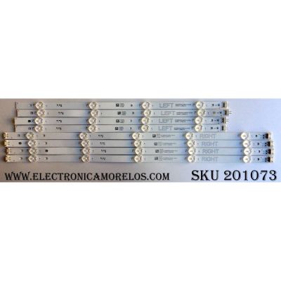 KIT DE LED´S PARA TV (8 PIEZAS) / LG NC490DGG-AAFX1-41CA / NC490DGG-AAFX1-41CAGAN01-1255A-P1 / NC490DGG-AAFX1-41CAGAN01-1256A-P1 / PANEL´S NC490DGG-AAFX3 / NC490DGE-SADP3 / MODELO 49UJ6300-UA.BUSYL0F