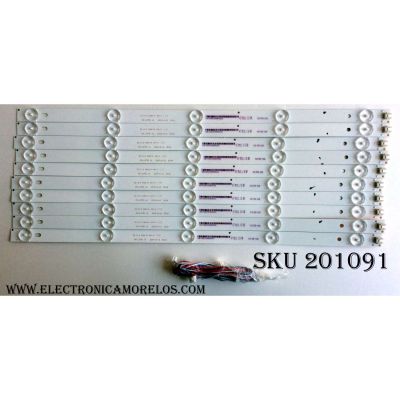 KIT DE LED`S PARA TV (10 PIEZAS) / ELEMENT T500-CMA-LED / 910-500-1042B / MS-L0751 V1 2015-6-12 5C1B / PANEL T500-CMA-LED / SY16067 / T500-CMA-DLED / MODELOS ELEFT506 A6A2M / ELEFT506 M5A3M