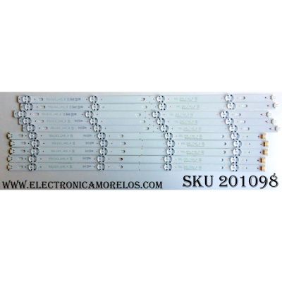 KIT DE LED`S PARA TV (10 PIEZAS) / LG EAV63632405 / 55UJ63_UHD_A / 55LJ55_FHD_A / 55UJ63_UHD_B / 55LJ55_FHD_B / SSC_55LJ55/55UJ63_B_8LED_REV01_160922 / PANEL NC550DGG-AAFX3 / MODELO 55UJ6300-UA BUSYLOR	
