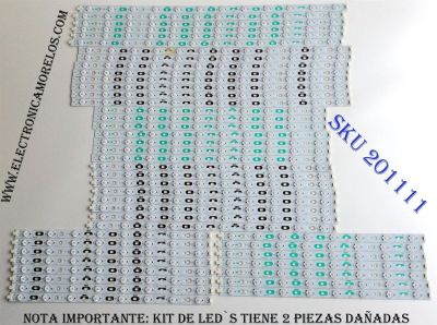 KIT DE LED`S PARA TV (45 PIEZAS) / SHARP ZZC2317WCA063050B3 / ZZC2320WCA041620A1 / ZZC2319WCA006370A1 / ZZC2211WCA036 / (5070) / (5071) / (5072) / (5073) / (5074) / PANEL LK800D3GW10Z / MODELO LC-80LE633U / ((INCOMPLETO 44 PIEZAS))