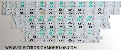 KIT DE LED`S PARA TV (45 PIEZAS) / SHARP ZZC2317WCA063050B3 / ZZC2320WCA041620A1 / ZZC2319WCA006370A1 / ZZC2211WCA036 / (5070) / (5071) / (5072) / (5073) / (5074) / PANEL LK800D3GW10Z / MODELO LC-80LE633U / ((INCOMPLETO 44 PIEZAS)) - Imagen 7