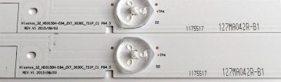 KIT DE LED`S PARA TV (2 PIEZAS) / SHARP HE32SLJSK5736300976G / 1175517 / Hisense_32_HD315DH-E84_2X7_3030C_7S1P_C1 / XY-MC94V-0 / PANEL  HD315K2H81-B1\S0\BBY\GM\ROH / HD315K281-B1\S2\BBY\GM\ROH / MODELO LC-32LB591U - Imagen 3