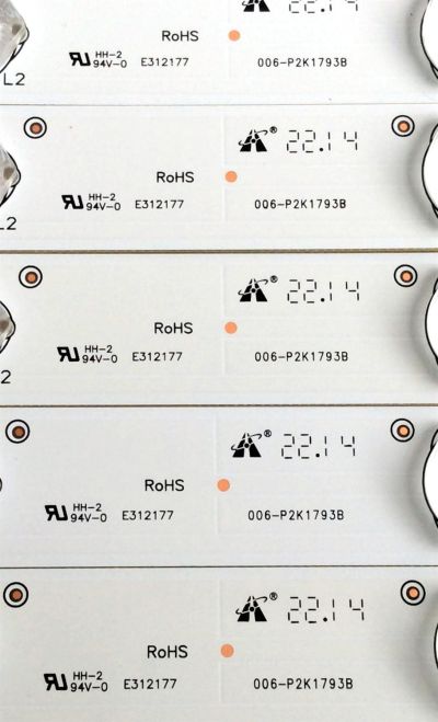 KIT DE LED'S PARA TV SANYO ((8 PIEZAS)) / NUMERO DE PARTE 4C-LB400T-YH3 / 006-P2K1793B / 40F2370-6EA / PANEL LVF400SSDX E7 V6 / MODELO DP40D64 P40D64-02 - Imagen 3