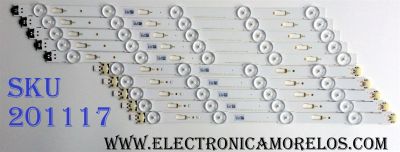 KIT DE LED`S PARA TV (10 PIEZAS) / SAMSUNG BN96-34791A / 34792A / LM41-00117C / 00117B / PANEL CY-GY040HGLVCH / SUSTITUTOS CY-GJ040HGLVDH / CY-GJ040HGLVGH / CY-GJ040FLLV1H / CY-WJ040HGLV1H / CY-GJ040HGLVFH / MODELOS UA40KU6000 / UE40JU6050 / UN40JU6400