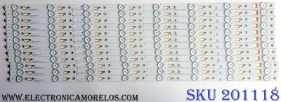 KIT DE LED`S PARA TV (12 PIEZAS) / SANYO 4C-LB650T-YH1SY / 006-P2K2165A / TCL_00M_650D30_3030C_12X8 / PANEL LVF650CMDX E1 V1 / MODELO FW65D25T	