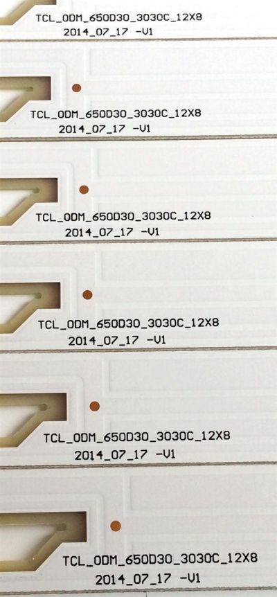 KIT DE LED`S PARA TV (12 PIEZAS) / SANYO 4C-LB650T-YH1SY / 006-P2K2165A / TCL_00M_650D30_3030C_12X8 / PANEL LVF650CMDX E1 V1 / MODELO FW65D25T	 - Imagen 2