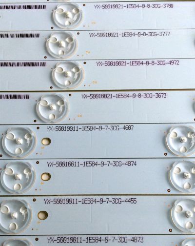 KIT DE LED`S PARA TV (12 PIEZAS) / CHANGHONG YX-50010011-1E584-0-7-3CG / YX-50010021-1E584-0-8-3CG / KH-DE344144 / PANEL  C500F13-E2-L / MODELO LED50YC200UA - Imagen 3