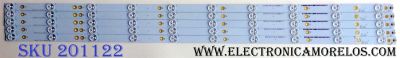 KIT DE LED`S PARA TV (5 PIEZAS) / VIEWSONIC YL-43003010-2C755-0-A-759 / LB43003 V0_02_89mm / PANEL TPV430H3-HVN01.U REV:S272B / MODELO CDE4302