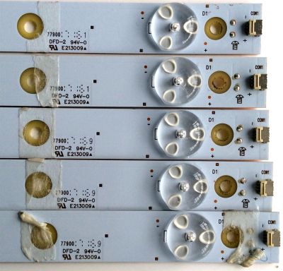 KIT DE LED`S PARA TV (5 PIEZAS) / VIEWSONIC YL-43003010-2C755-0-A-759 / LB43003 V0_02_89mm / PANEL TPV430H3-HVN01.U REV:S272B / MODELO CDE4302 - Imagen 3