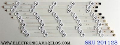 KIT DE LED`S PARA TV (10 PIEZAS) / RCA 6916L-1214A / 6916L-1215A / 6916L-1216A / 6916L-1217A / PANEL  LC420DUJ-SGE1 / MODELO J42HE841-SGE1