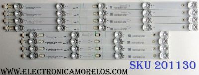 KIT DE LED`S PARA TV TCL ((8 PIEZAS)) / NUMERO DE PARTE 4C-LB4904-YH04J / 4C-LB4905-YH04J / TOT_49_D2900_4X4+4X5_3030C_D6t-2d1_A_4S1P / TOT_49_D2900_4X4+4X5_3030C_D6t-2d1_B_5S1P / PANEL LVU485ND1L / MODELOS 49S350 / 49S403TCBA / 49S403TBAA - Imagen 1