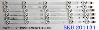 KIT DE LED`S PARA TV (6 PIEZAS) PHILIPS UDULED0GS048 / 43W5S1P / PANEL U4DV0XH / MODELO 43PFL4609/F8