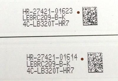 KIT DE LED`S PARA TV (2 PIEZAS) / INSIGNIA 32D1500 BBY / 32HR332M06A9 V0 / 4C-LB320T-HR7 / PANEL`S LVW320CSDX E20 V8 / LVW320CSDX E20 V5 / MODELOS NS-32D311NA17 / 32L310U18 - Imagen 2
