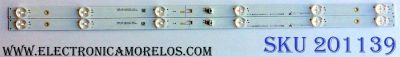 KIT DE LED`S PARA TV (2 PIEZAS) / TOSHIBA 006-P1K3570A / TCL_ODM_32D1600_2x6_3030C_6S1P / REV.V2 / YHE-4C-LB320T-YHU / 241017-2R7XKM-00045 / PANEL LVW320CSDX E26 V7 / MODELO 32L310U18