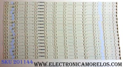 KIT DE LED`S PARA TV (18 PIEZAS) / VIZIO E700DLB002.005 / E700DLBP70E792 / E340369 / PANEL S700FU1-3 / 76040YR00-600-G / 0000992 / MODELOS P702UI-B3 BFLFTRREAQ / P702UI-B3 LFTRREAQ