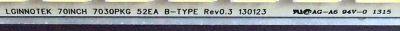 KIT DE LED`S PARA TV (2 PIEZAS) / VIZIO 5527ZZDD21CC / GA0397 2 / LG Innotek 70inch 7030PKG 52EA B-TYPE Rev0.3 130123 / LG Innotek 70inch 7030PKG 52EA A-TYPE Rev0.3 130123 / PANEL JE695D3LB3N / MODELOS M701d-A3R - Imagen 2