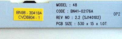 KIT DE LED´S PARA TV (12 PIEZAS) / SAMSUNG BN96-38892A / BN96-38891A / LM41-00099E / LM41-00099D / SAMSUNG_2014SVS48F / 60126NHF / PANEL CY-GH048BGLV6H / MODELOS LH48RMDNLGG/ZP / UA48H5500 / UN48H5500 / UE48H5570 / HG48AC695 / MAS MODELOS EN DESCRIPCION - Imagen 5