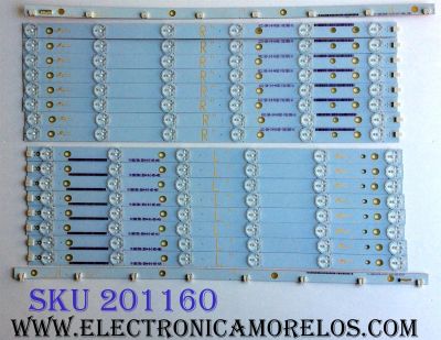 KIT DE LED´S PARA TV VIZIO (16 PIEZAS) / VIZIO TPT500J1-LE8 REV.SC2A / 500TT20 V3 / 500TT19 V3 / 500TT18 V4 / 500TT17 V4 / YX-50017011-3B544-0-E / MODELOS E500I-B1 LTY6PLKR / E500I-B1 LTY6PLGQ / E500I-B1 LTYWPLDQ / D500I-B1 LTY6RTAQ / D500I-B1 LTYWRTBQ