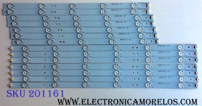 KIT DE LED´S PARA TV (14 PIEZAS) / SHARP GJ-500-DLEDII-D711-L-V2 / GJ-500-DLEDII-D711-R-V2 / LE-600 / E348423 / PANEL´S TPT500J1-HVN04 REV:S16SM / TPT500J1-HVN04 REV:S17TE / MODELOS LC-50LE541U / LC-50LE542U	