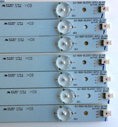 KIT DE LED´S PARA TV (14 PIEZAS) / SHARP GJ-500-DLEDII-D711-L-V2 / GJ-500-DLEDII-D711-R-V2 / LE-600 / E348423 / PANEL´S TPT500J1-HVN04 REV:S16SM / TPT500J1-HVN04 REV:S17TE / MODELOS LC-50LE541U / LC-50LE542U	 - Imagen 3