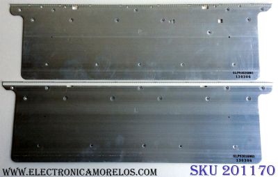 KIT DE LED´S PARA TV (2 PIEZAS) / PANASONIC PAV5521 / 00.P9301GA01 Rev.A 20130220 / 61.P9302G001 / 130306 / PANEL YLV5523N / MODELO TC-L55WT60