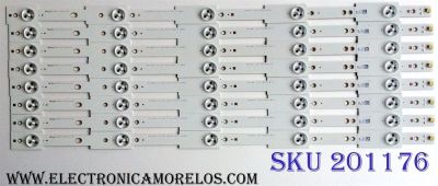 KIT DE LED´S PARA TV (8 PIEZAS) / CHANGHONG 023S1B31 / 023S1B33 / 023S1B15 / 023S1B17 / 2013CH420 13Y LVED 3228 05 REV1.0 130405 / PANEL M420F13-E1-L(G1) / MODELO LED42YC2000UA