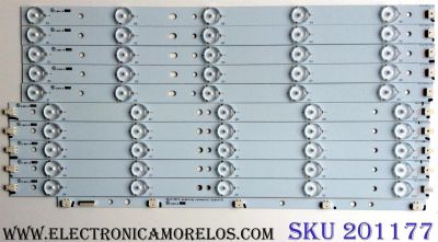 KIT DE LED´S PARA TV (10 PIEZAS) / VIZIO 39.0-D510-R-C2 / 39.0-D510-L-C2 / EPIHB45F5C913-F46 / 39.0-2K13 / PANEL TPT390J1-HVN04 REV:S000M / MODELOS E390I-A1 / E390I-A1 LTYWNQQP / E390I-B1E LTTWPSCQ / E390I-A1 LTYWNQFQ