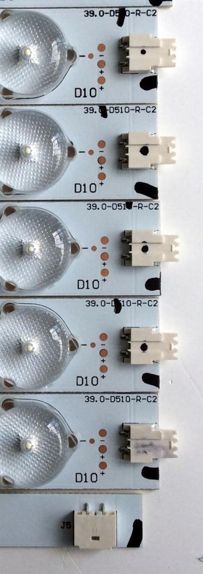 KIT DE LED´S PARA TV (10 PIEZAS) / VIZIO 39.0-D510-R-C2 / 39.0-D510-L-C2 / EPIHB45F5C913-F46 / 39.0-2K13 / PANEL TPT390J1-HVN04 REV:S000M / MODELOS E390I-A1 / E390I-A1 LTYWNQQP / E390I-B1E LTTWPSCQ / E390I-A1 LTYWNQFQ - Imagen 4