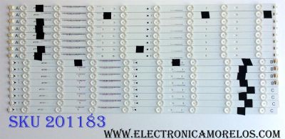 KIT DE LED´S PARA TV (16 PIEZAS) / JVC IC-C-VZAA65D390A / 098101022173 / IC-C-VZAA65D390B  / 9810102174 / IC-C-VZAA65D390C / 098101022175 / F110M9LP40F / F11OM9LP40F / MODELO EM65FTR