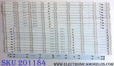 KIT DE LED´S PARA TV (16 PIEZAS) / PANASONIC 6201B001HW100 / 6201B001J4100-L / 6201B001J5100-R / PANEL V650HP1-LD1 REV.B6 / MODELO TC-65CS550U