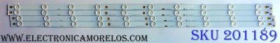 KIT DE LED'S PARA TV (4 PIEZAS) / HITACHI C430U14-E1-A(G2) / KHP200640C / UX-850122297 / UX-850122297 / UX-850122297 / LB43006 / LB-C430U14-E1-A-G2-DL1 / MODELO LU43V809