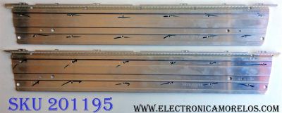 KIT DE LED´S PARA TV (2 PIEZAS) LG 3660L-0376A / 55" V6 EDGE FHD REV1.0 1 R-TYPE / 55" V6 EDGE FHD REV1.0 1 L-TYPE / PANEL LC550EUH (RD)(A2) / MODELO 55LV4400-UA.CUSYLH